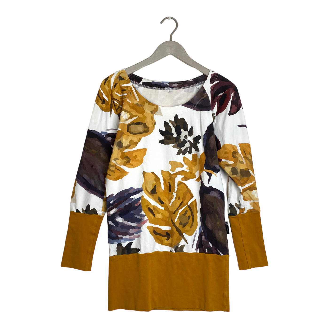 Ommellinen shirt with cuffs, leaves | woman S