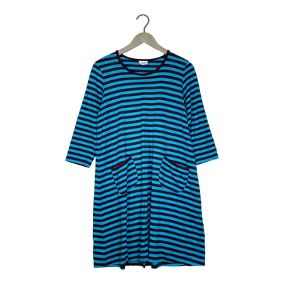 Marimekko stripe dress, blue & brown | woman S