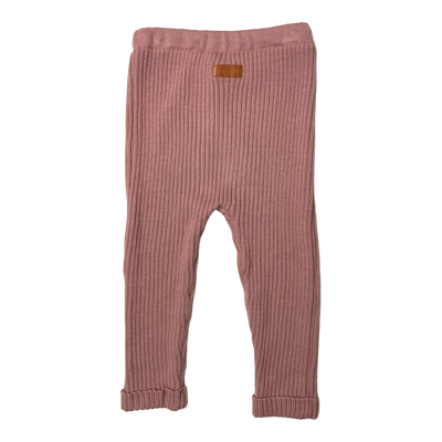 Metsola merino knitted leggings, old rose | 86/92cm