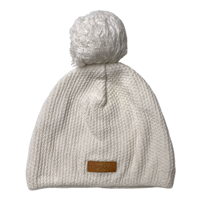 Gugguu cotton knitted beanie, cream | 52/53cm