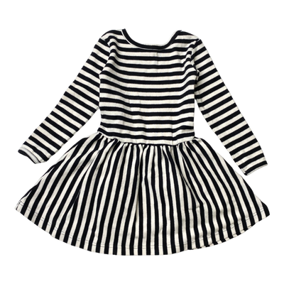 Metsola rib dress, stripes | 86/92cm