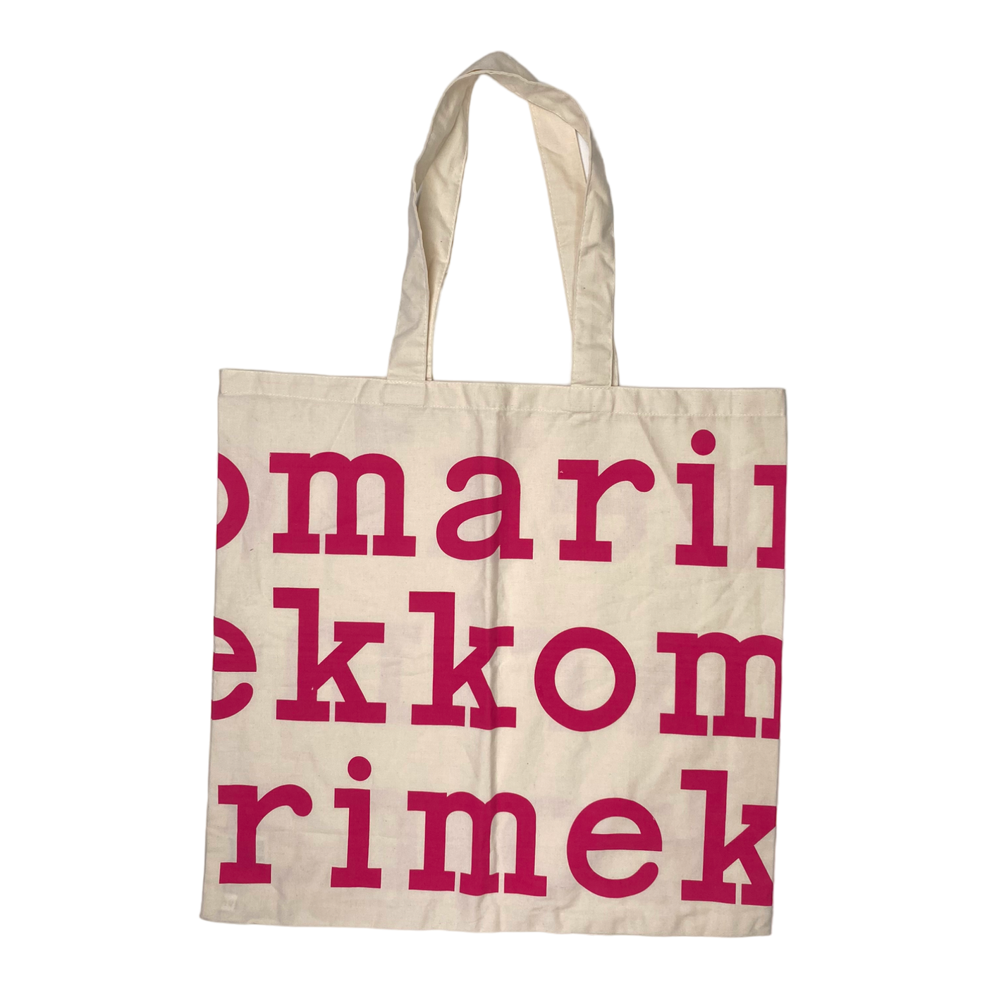 Marimekko canvas logo bag, pink/cream | onesize