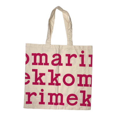 Marimekko canvas logo bag, pink/cream | onesize