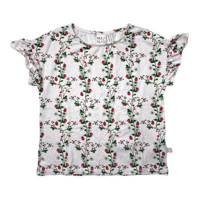 Mainio frill t-shirt, strawberry | 134/140cm