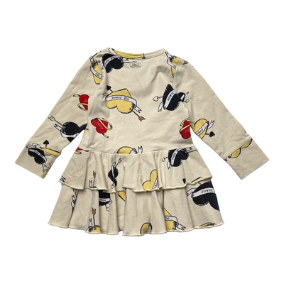 Blaa dress, hearts | 74/80cm