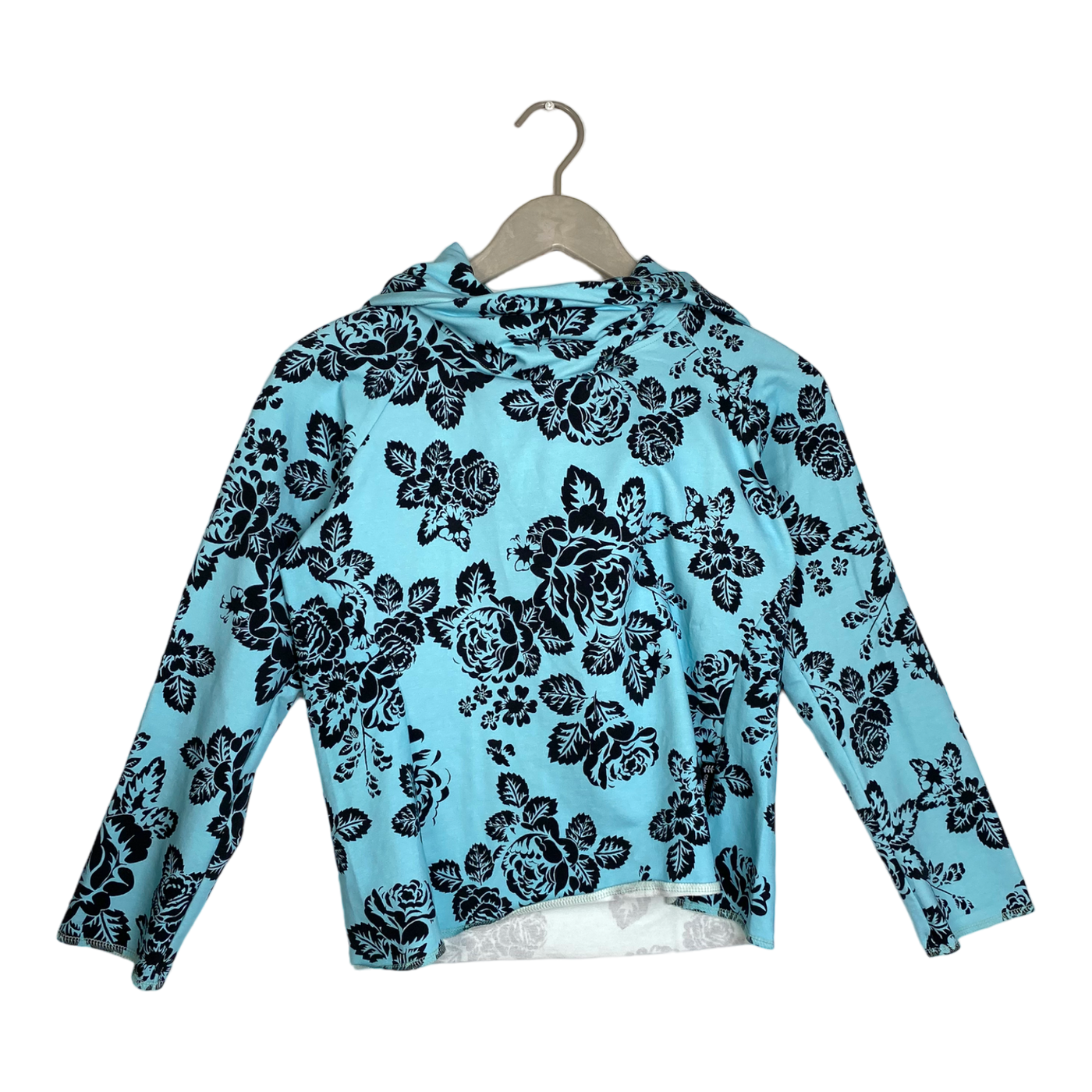 Ommellinen cropped sport hoodie, flower | woman XS