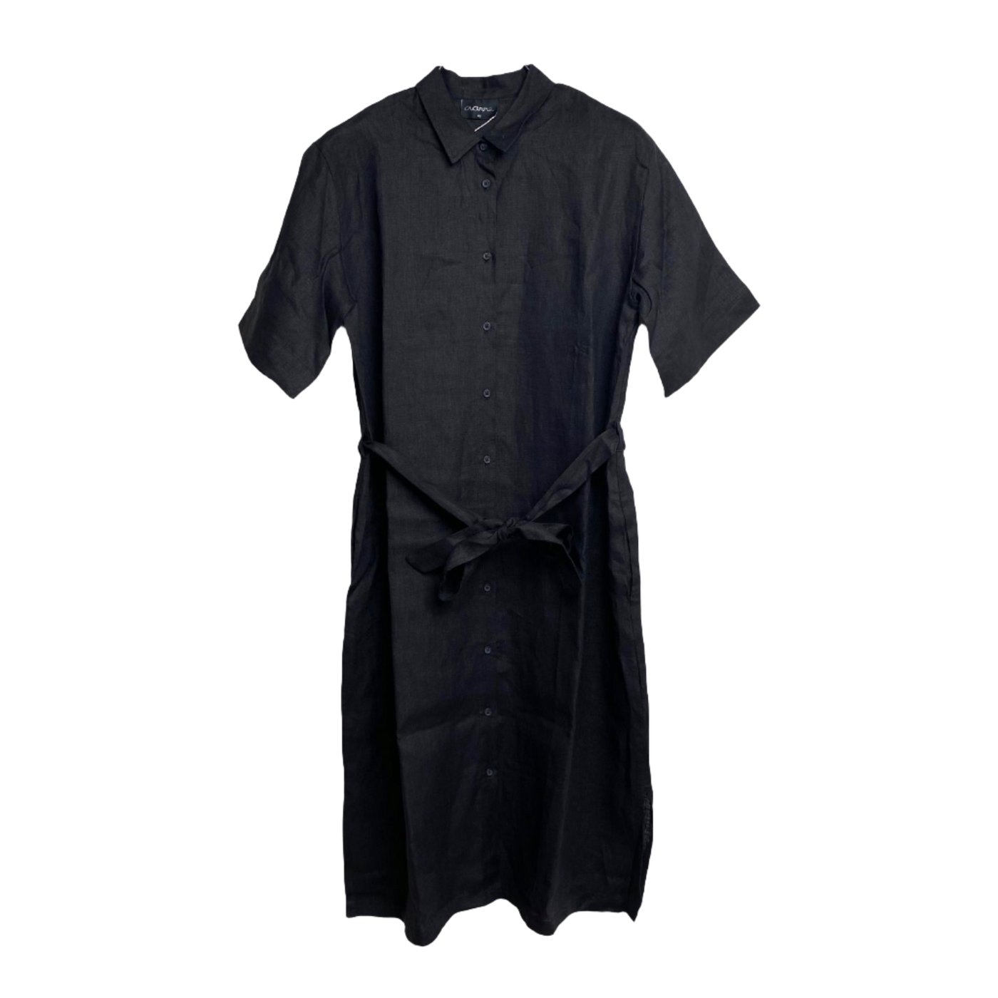 Aarre malla linen dress, black | woman XS