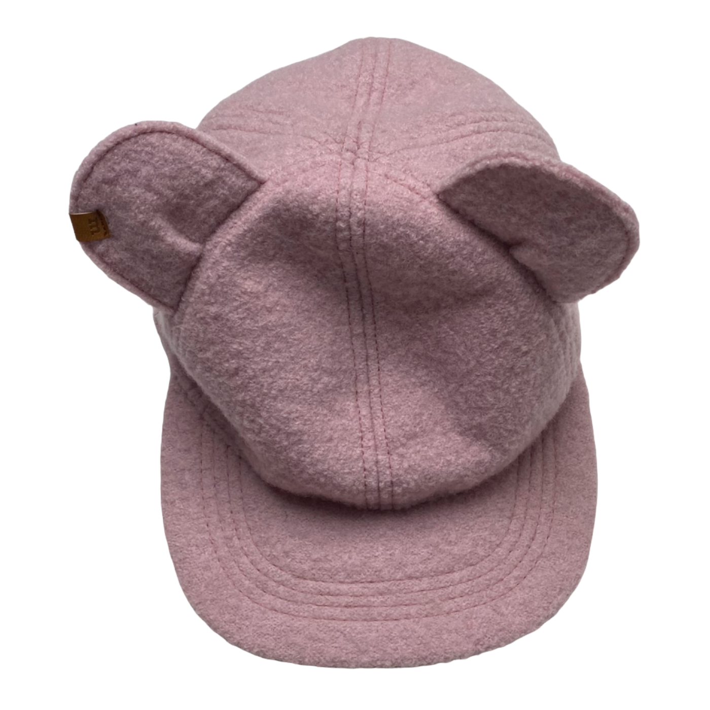 Metsola wool bear ears cap, pink | 5-6y