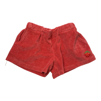 Metsola terry shorts, chili red | 86/92cm