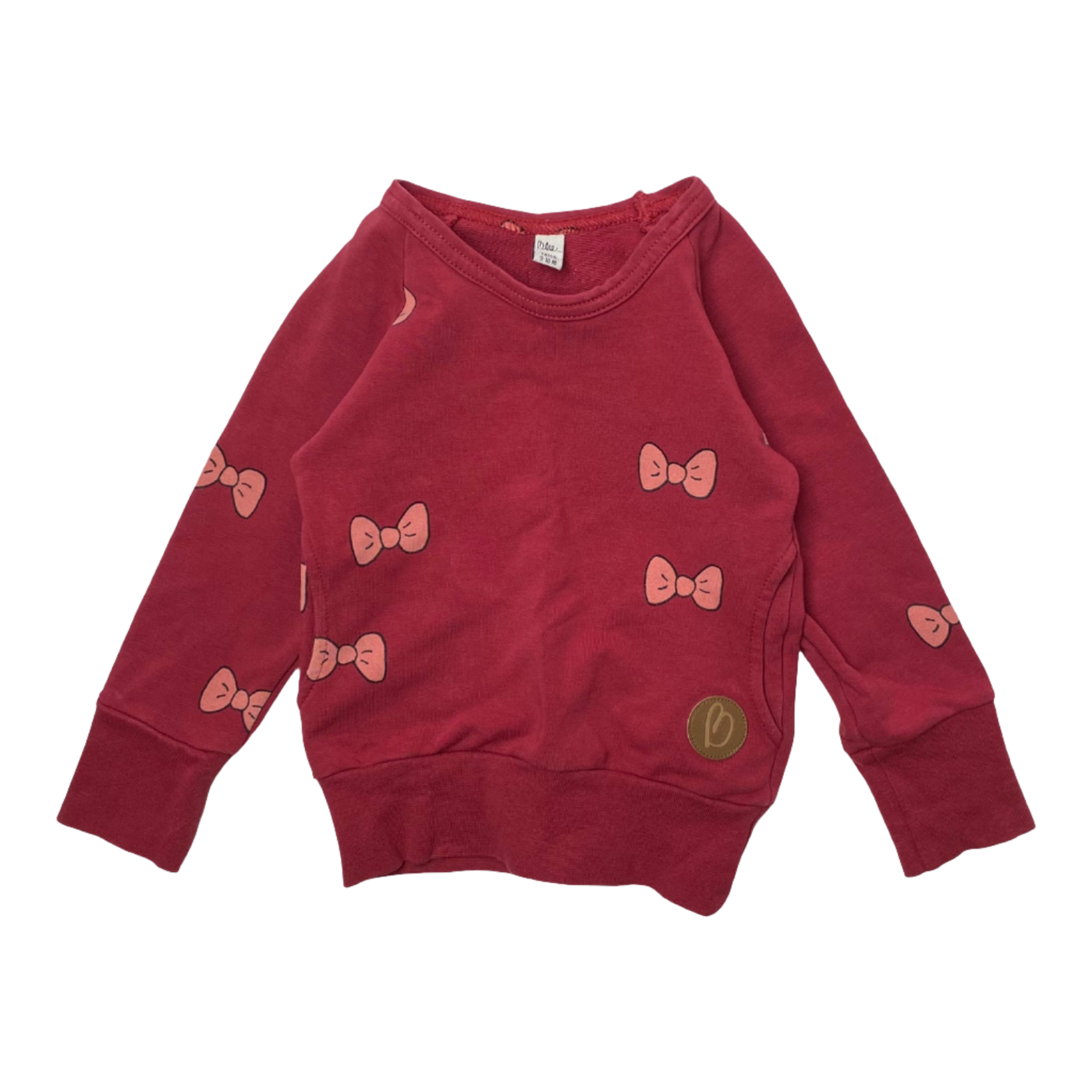 Blaa sweatshirt, bow | 74/80cm