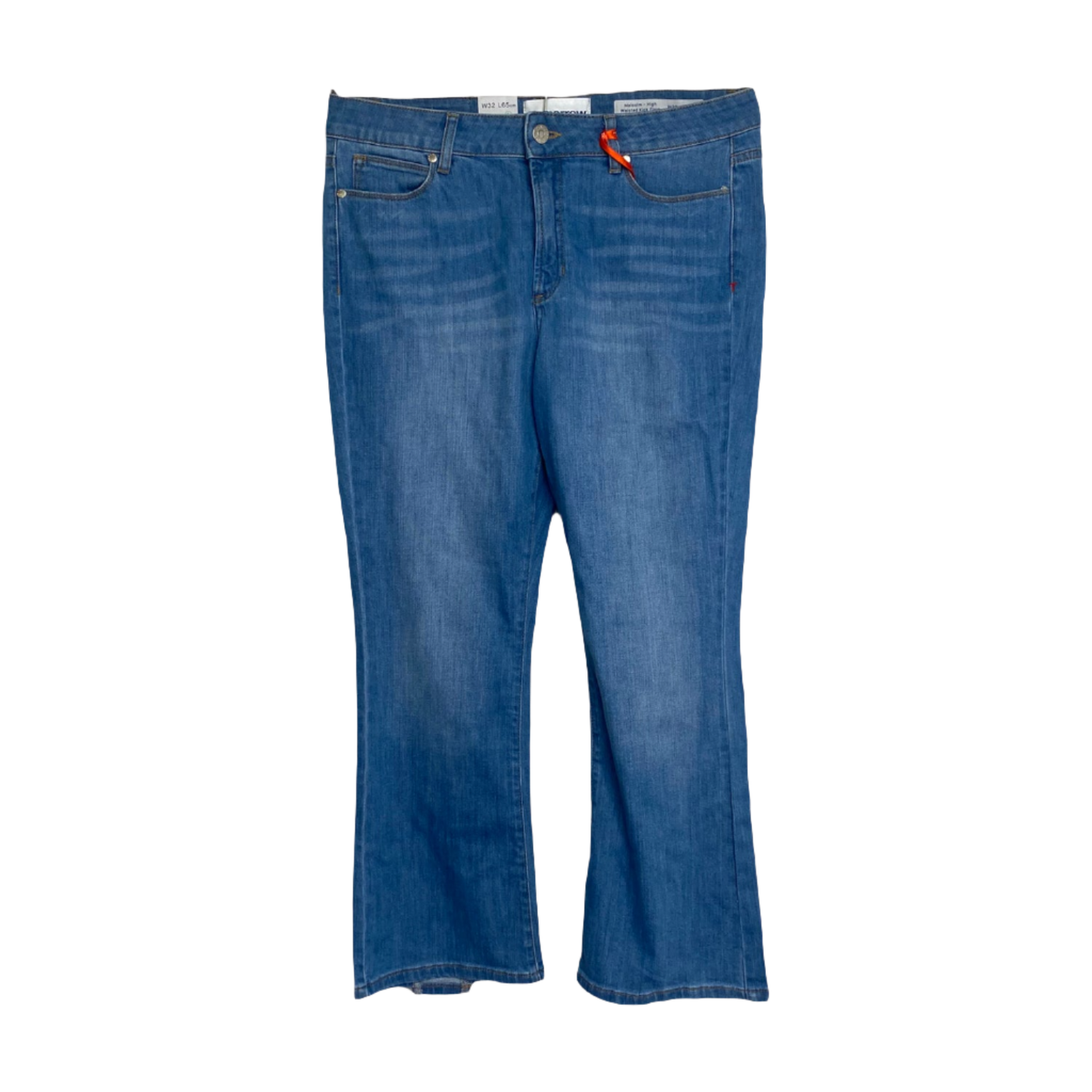 Tomorrow Denim malcom high waist kick flare jeans, blue⎟w32/L65cm