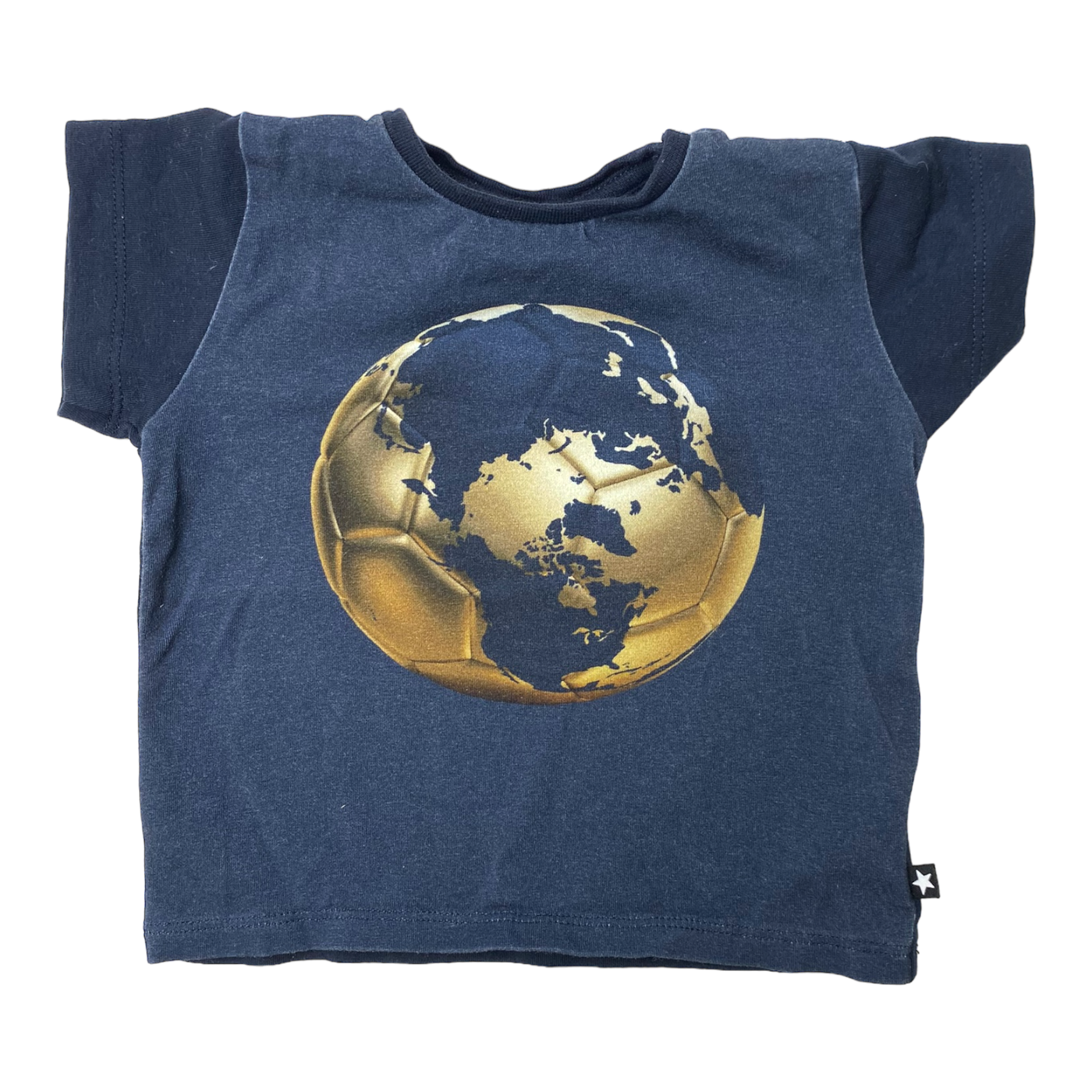 Molo eddie t-shirt, football globe | 74cm