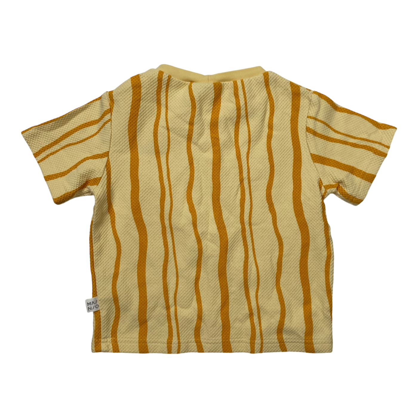 Mainio waffle t-shirt, yellow stripes | 86/92cm