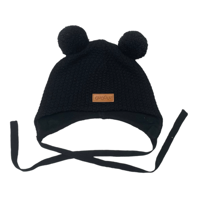 Gugguu merino beanie, black | 42/43cm