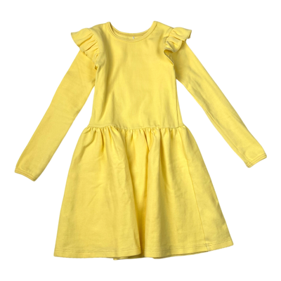 Metsola rib dress, yellow | 122/128cm