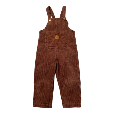 Metsola corduroy dungarees, brown | 86/92cm