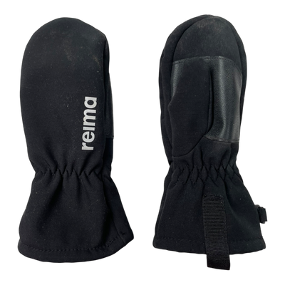 Reima osaten softshell gloves, black | 2-4y