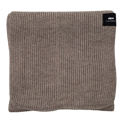 Alpa avenue knitted scarf, dark almond | onesize