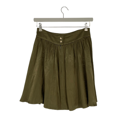 Ganni satin skirt, moss green | woman M