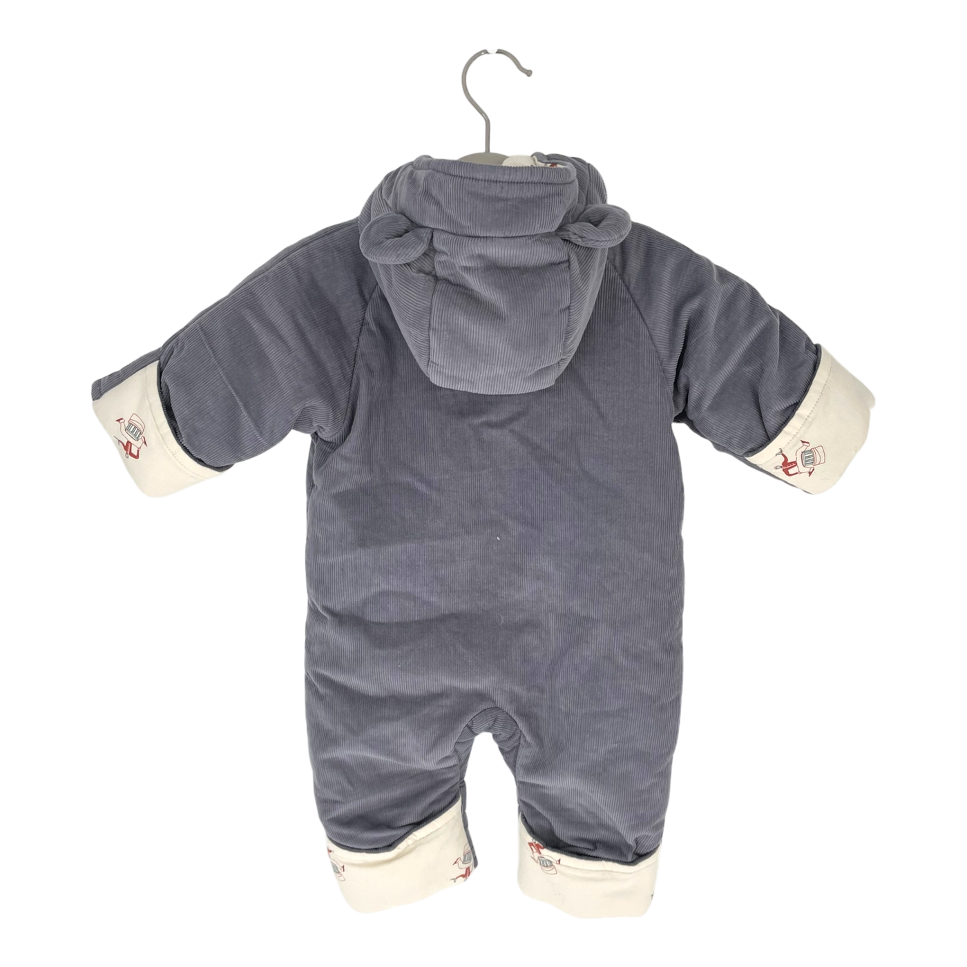 Konges Sløjd corduroy teddy overall, grey | 62cm