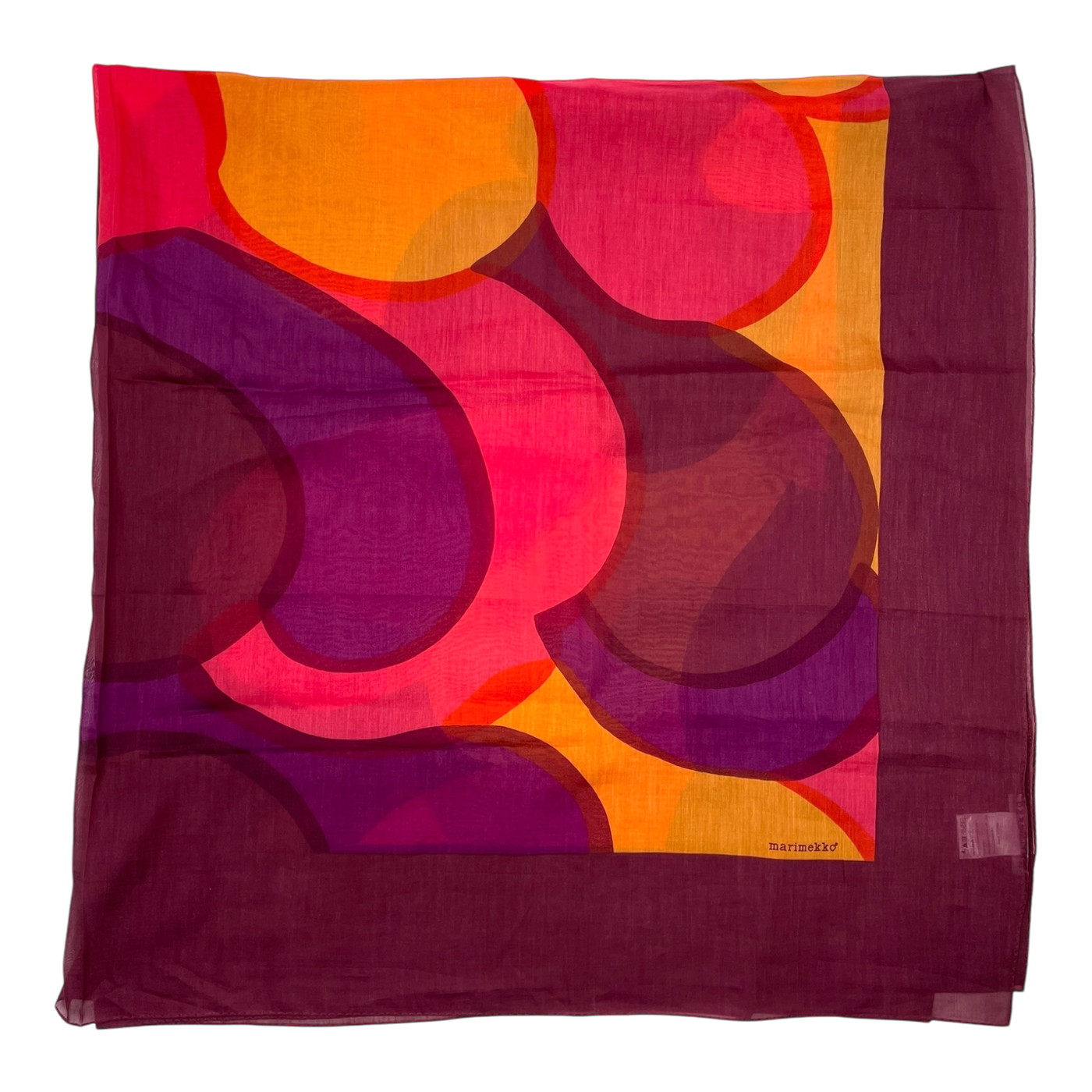 Marimekko silk and cotton mix scarf, multicolor