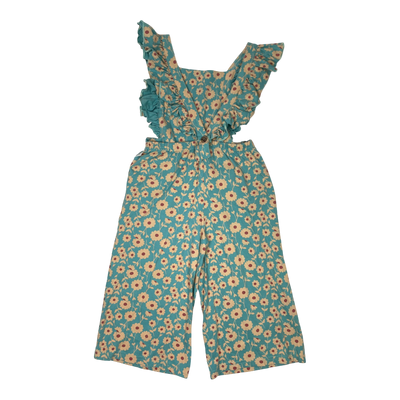 Mainio ruffle jumpsuit, flowers  | 122/128cm