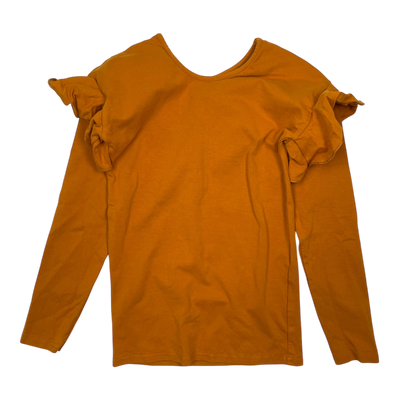 Gugguu frill shirt, orange | 140cm