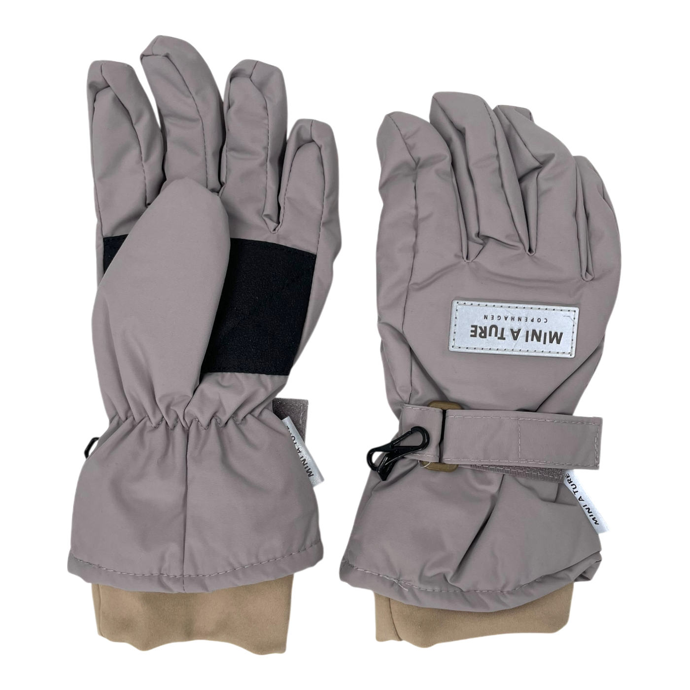 Mini A Ture winter gloves, grey | 8-10y