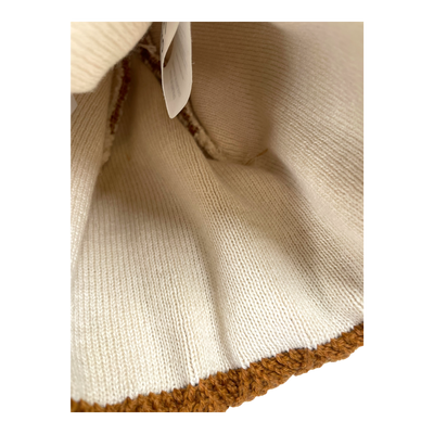 Kaiko grid merino beanie, orange | kids