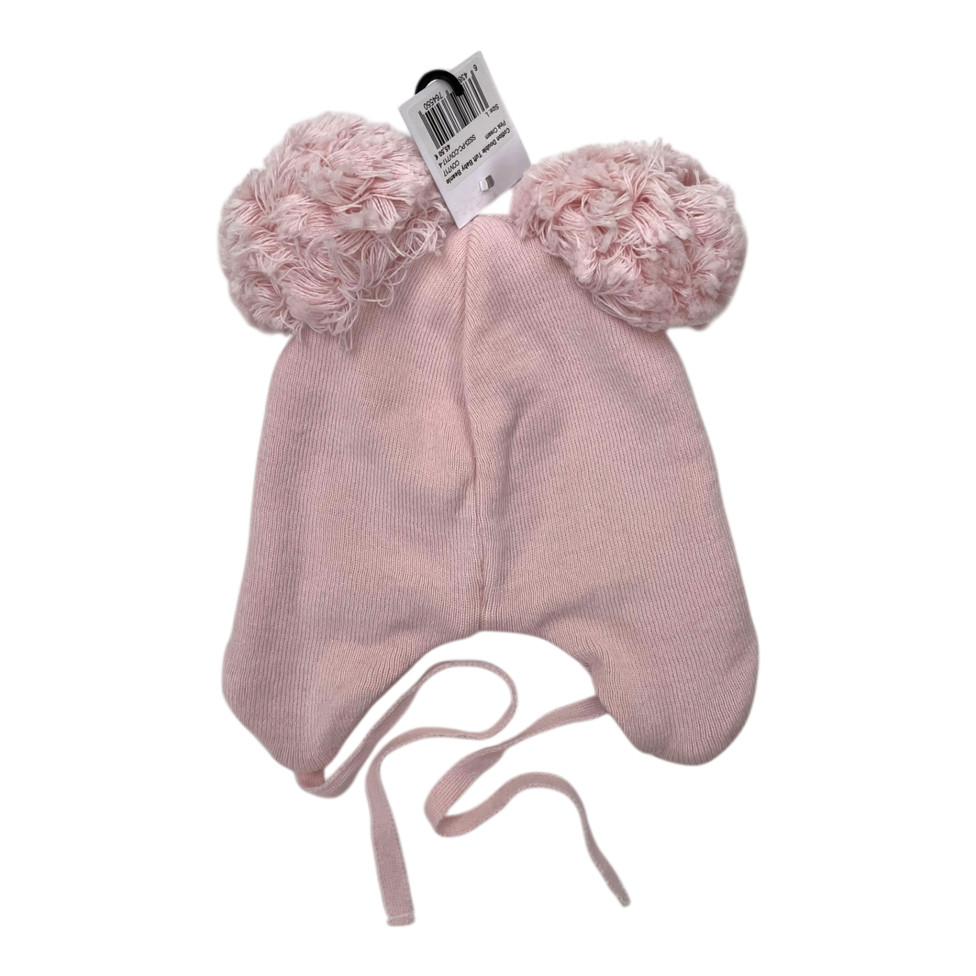 Gugguu cotton knitted beanie with 2 poms, pink | kids L