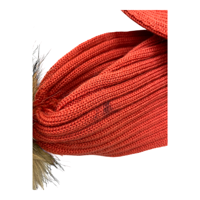 Gugguu merino furry scarf, red | kids