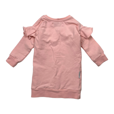 Gugguu frill sweat dress, pink | 80cm