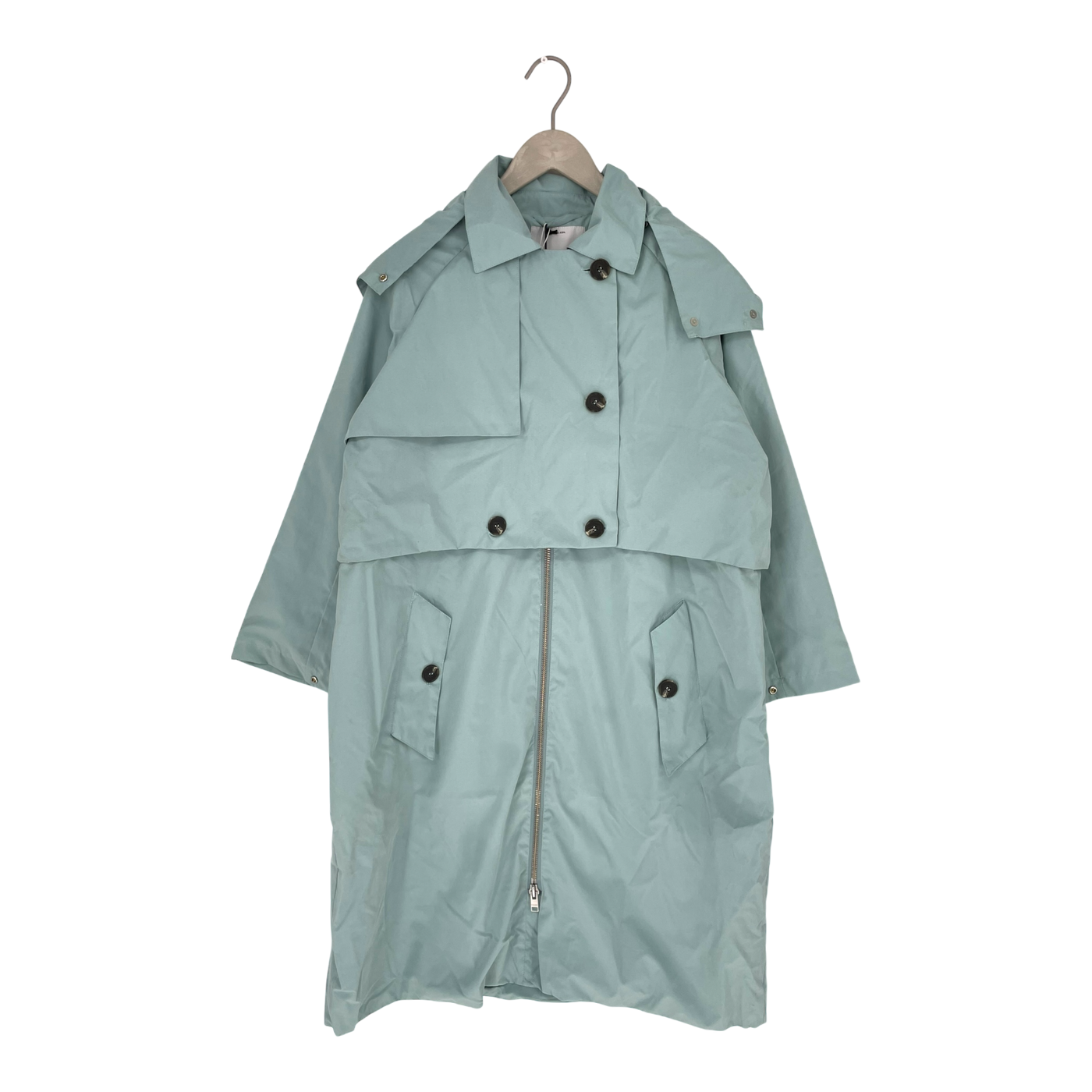 Embassy of Bricks and Logs kalmar trench coat, sky blue | woman S
