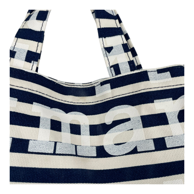 Marimekko ahkera canvas bag, stripe | small
