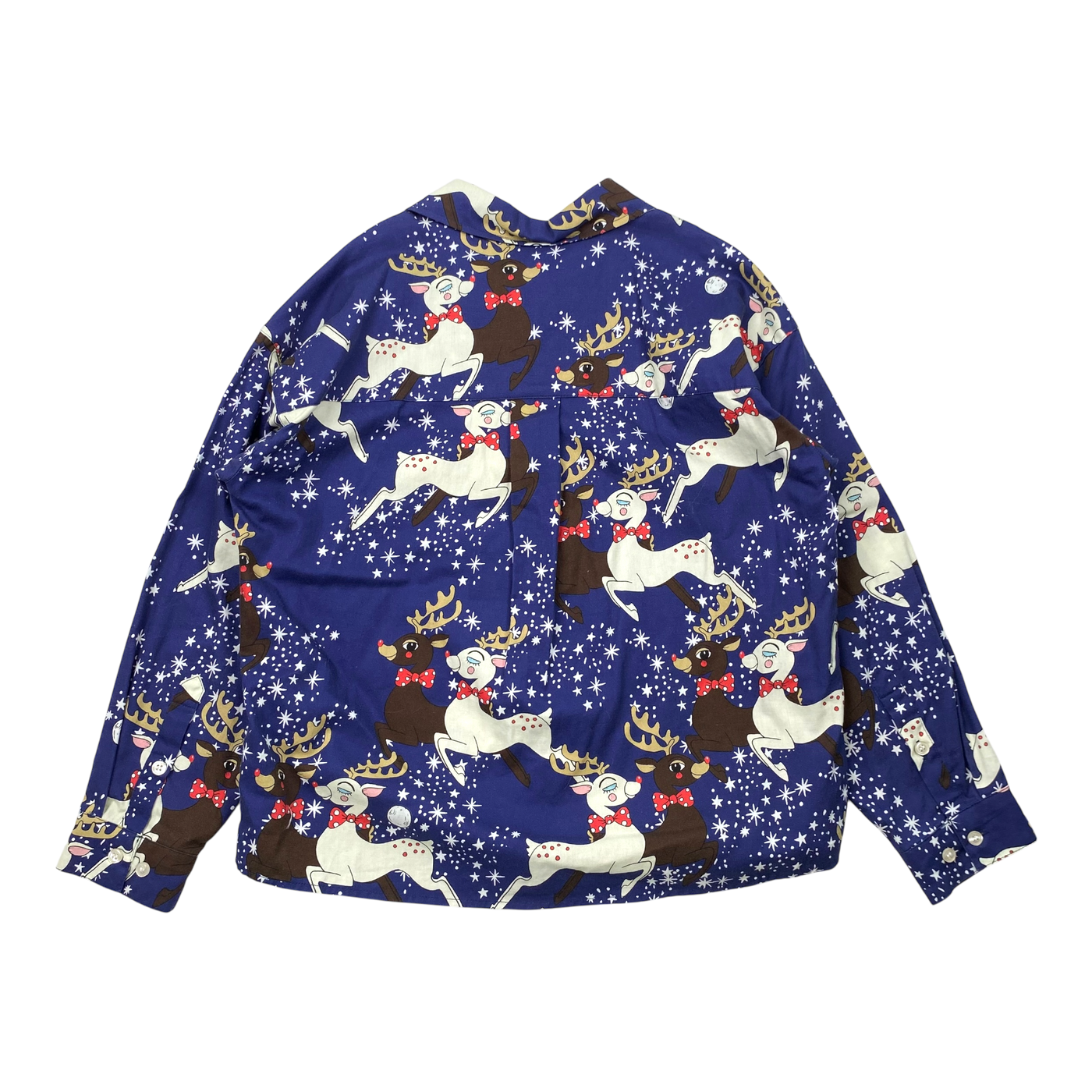 Mini Rodini woven collar shirt, deer | 140/146cm