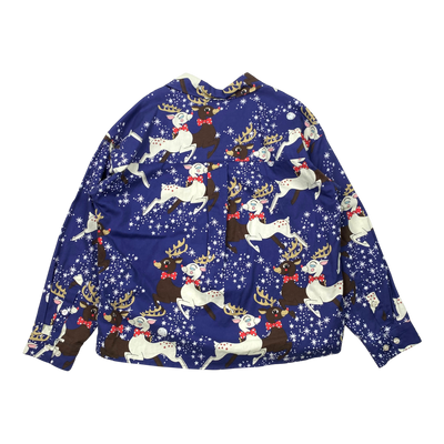 Mini Rodini woven collar shirt, deer | 140/146cm