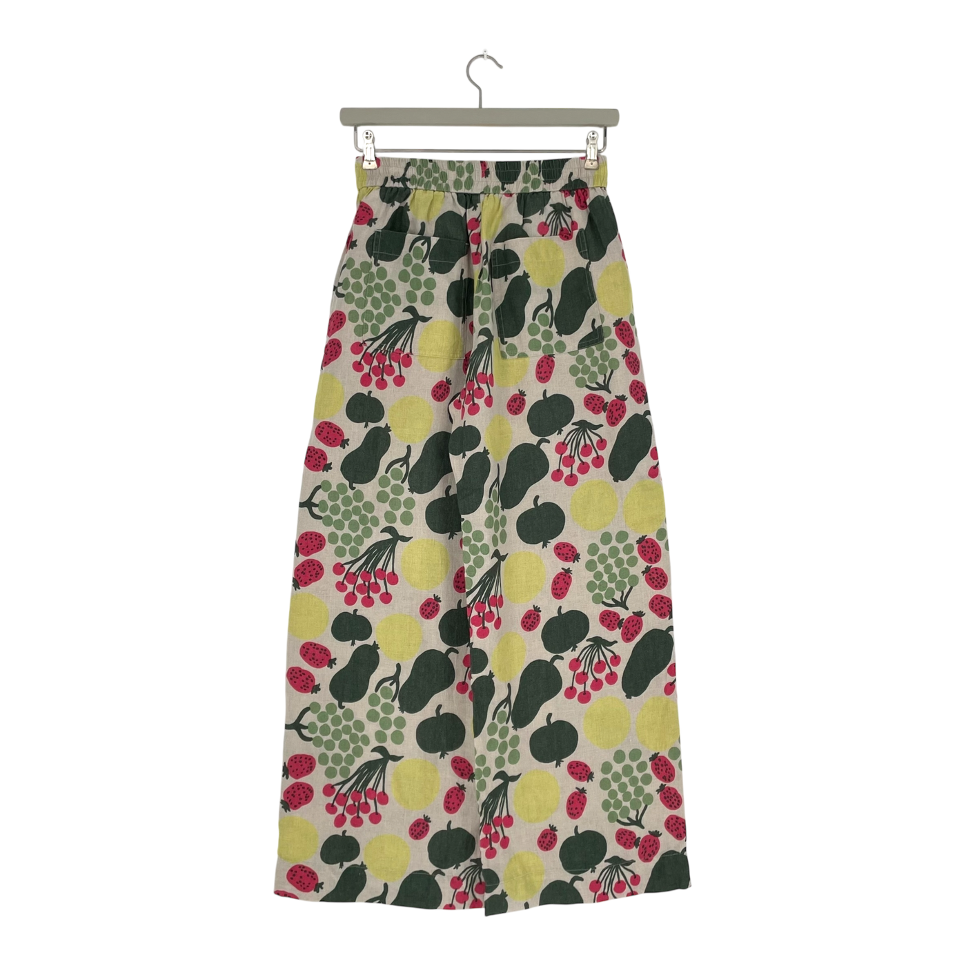 Marimekko -Leinenhose, blühende kleine Marktfrau m