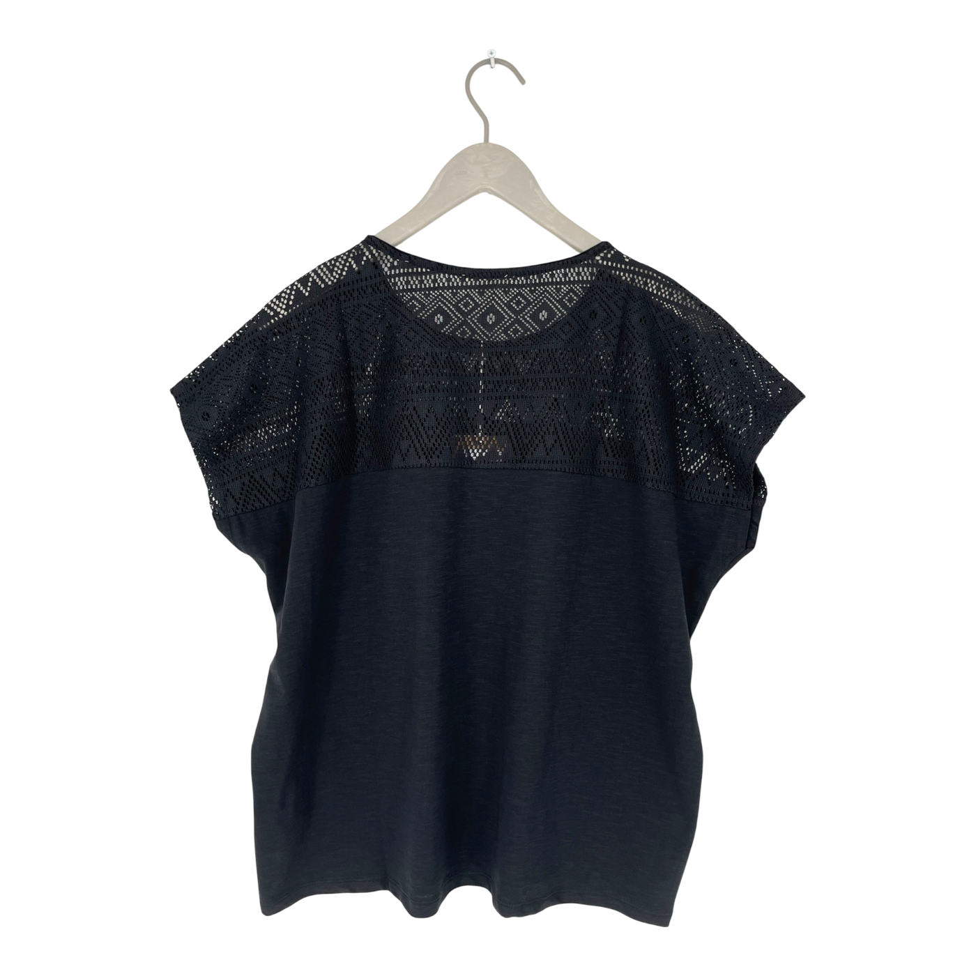 Tranquillo lace t-shirt, black | woman XL