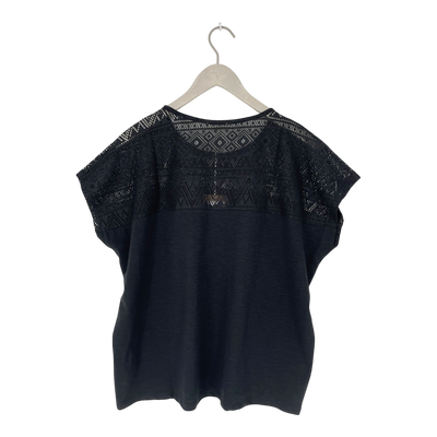 Tranquillo lace t-shirt, black | woman XL