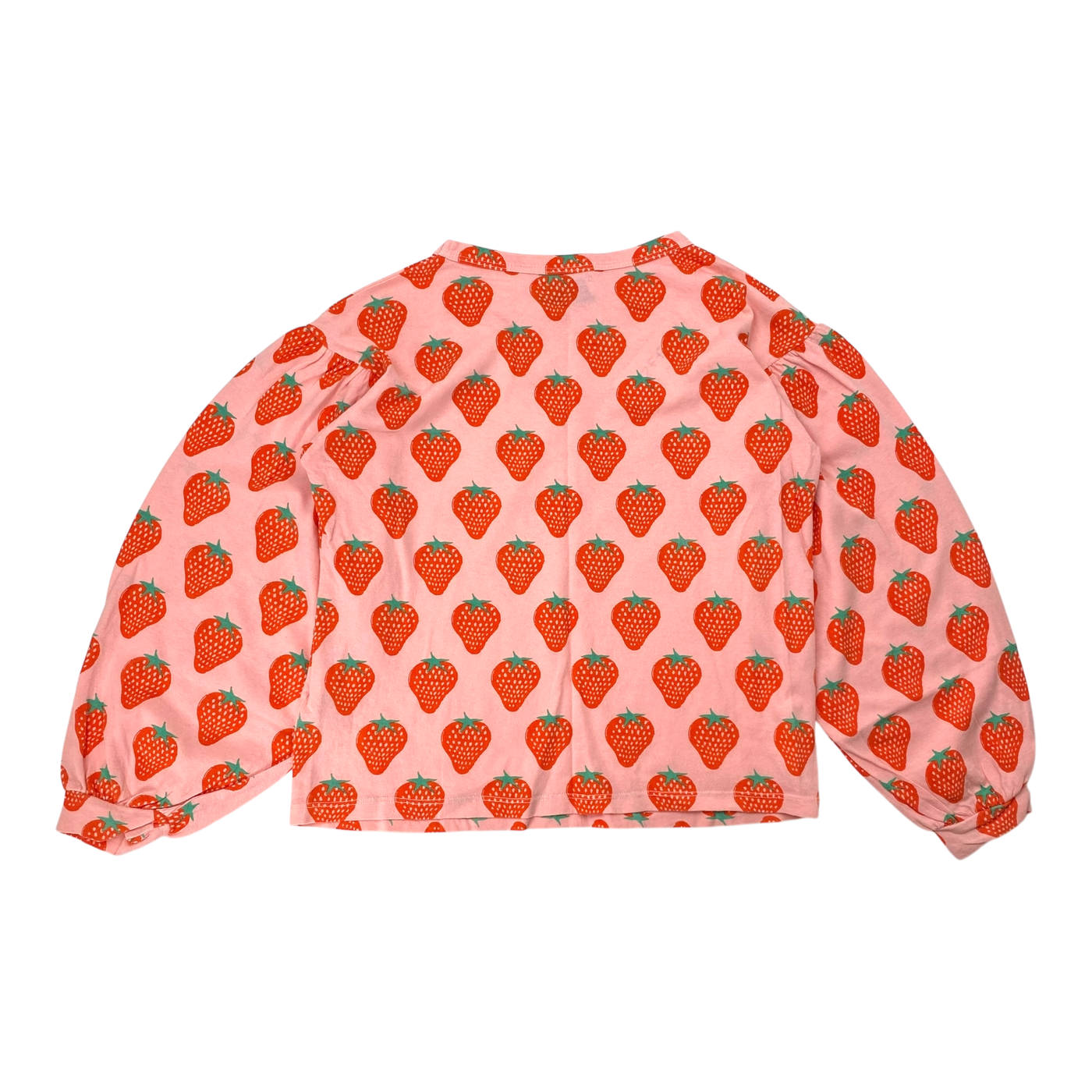Bobo Choses puff shirt, strawberry | 134cm