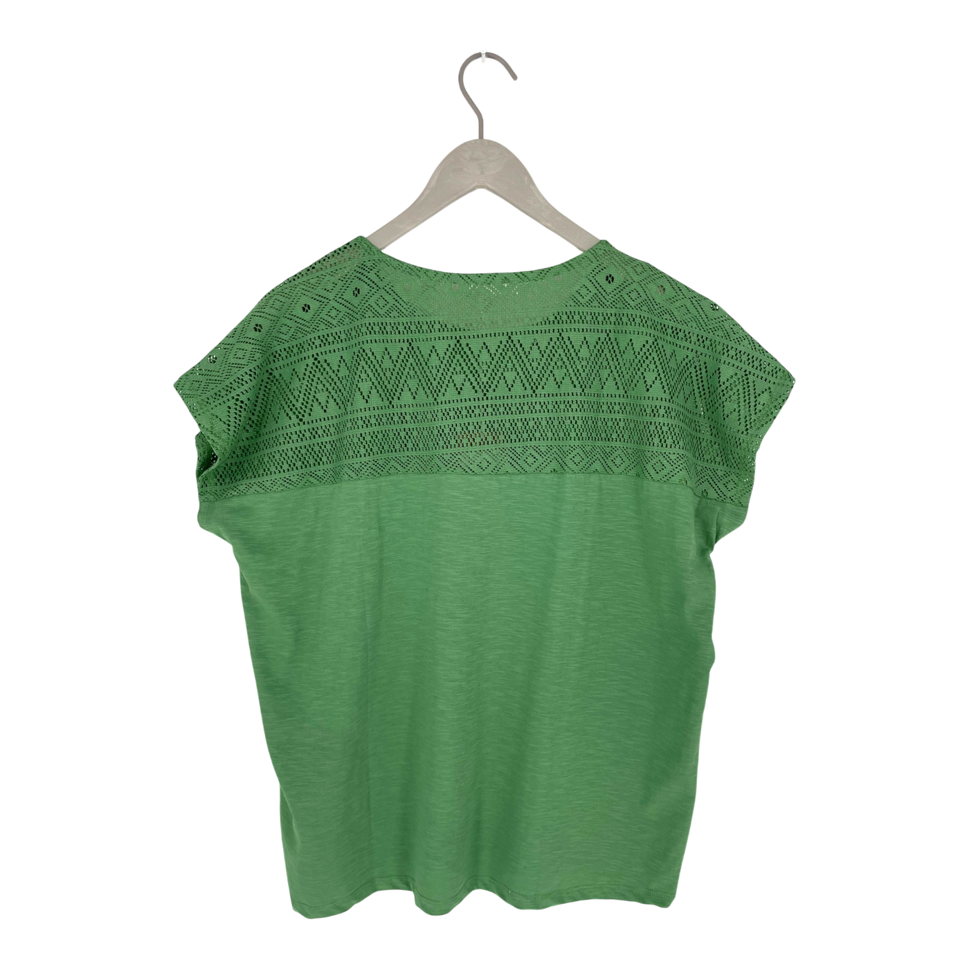 Tranquillo lace t-shirt, green | woman XL