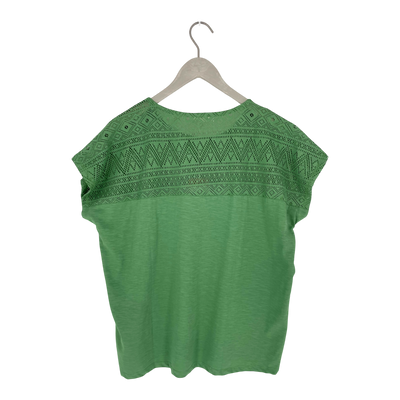 Tranquillo lace t-shirt, green | woman XL