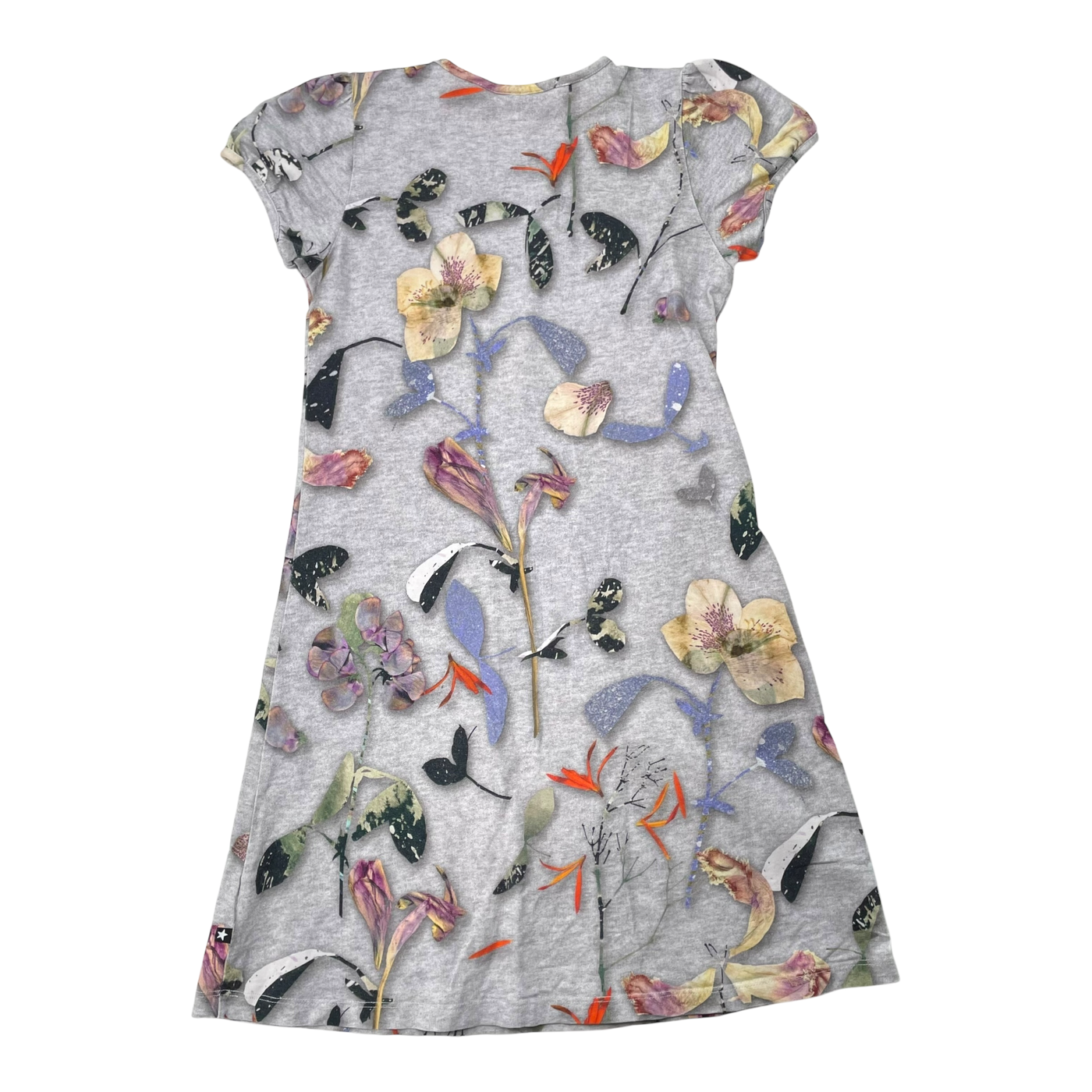 Molo T-Shirt-Kleid, Papierblätter | 134/140 cm