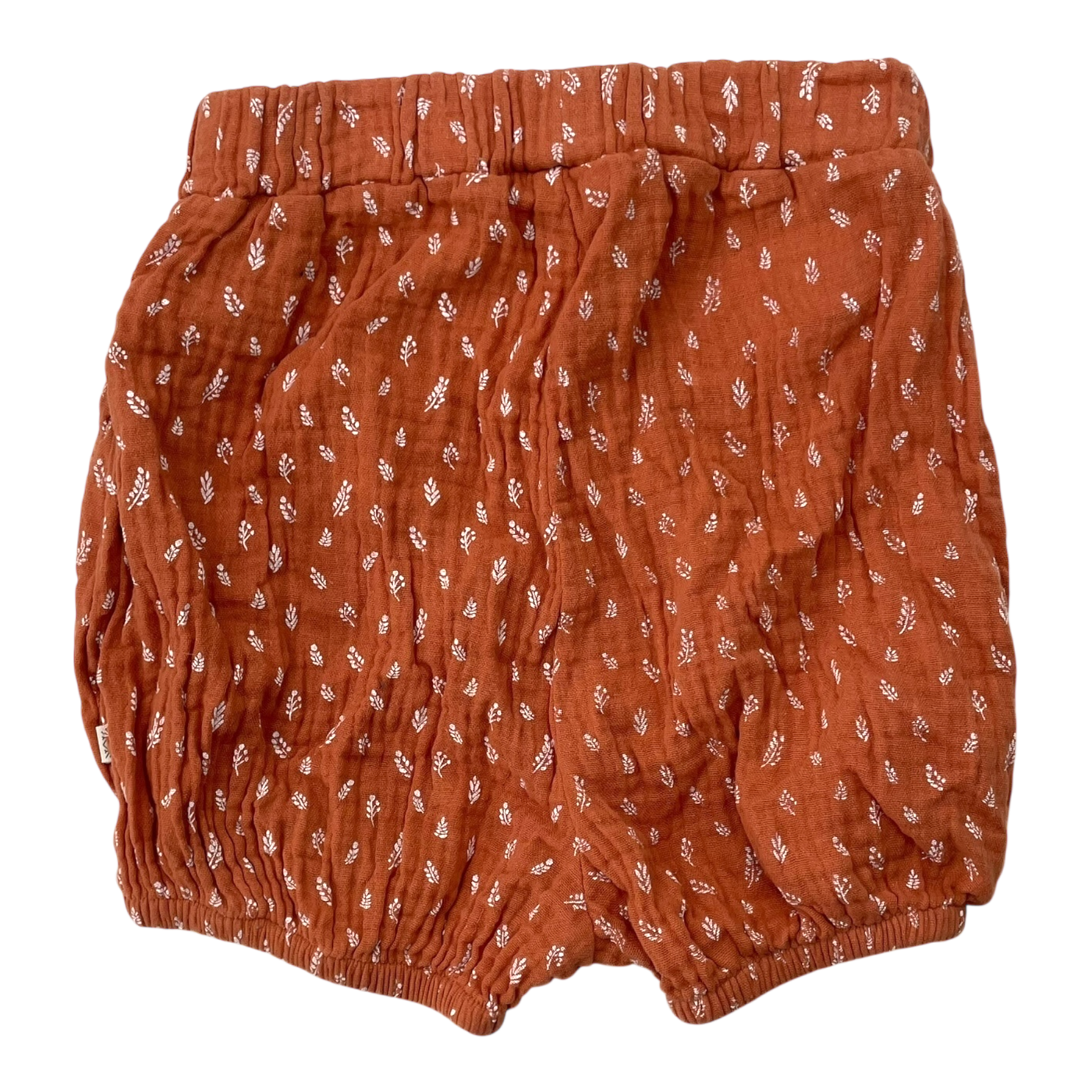 Kaiko puff shorts, vintage leaf | 98/104cm