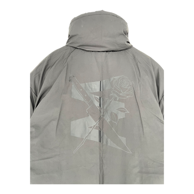 Embassy of Bricks and Logs reversible puffer jacket, beige/black | unisex S