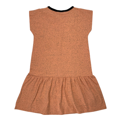 Papu collar dress, coral | 134/140cm