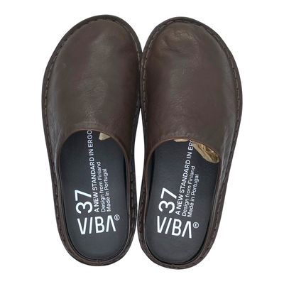 VIBAe Roma leather slippers, cocoa brown | 37