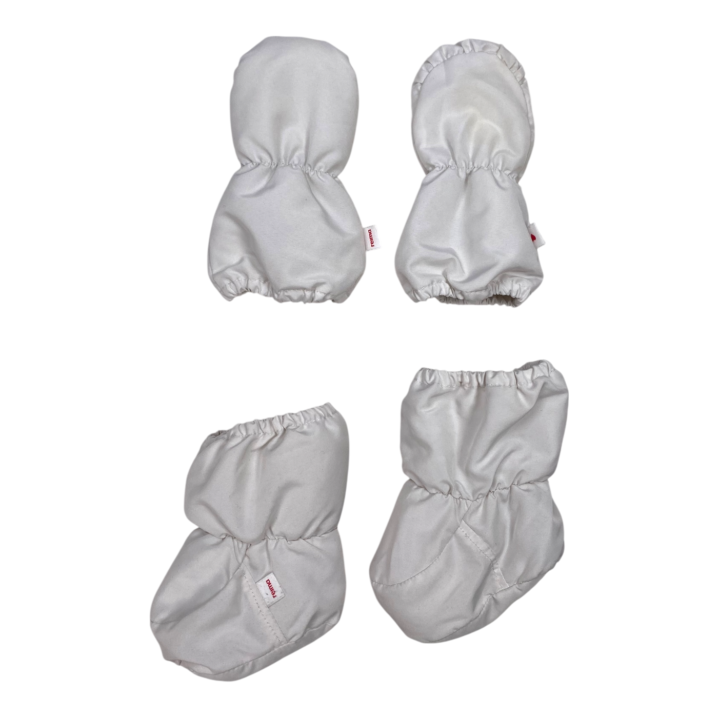 Reima baby booties and mittens set, white | 0-12m