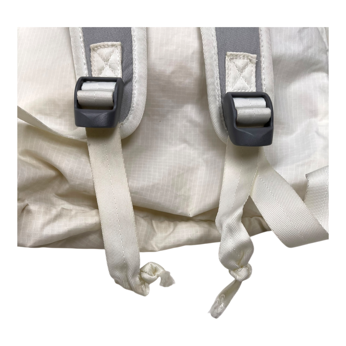 The North Face packable backpack, white