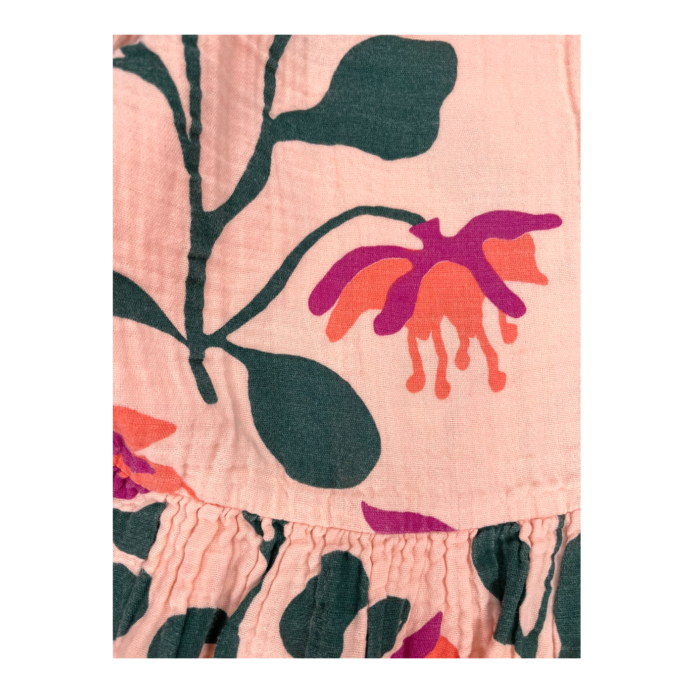 Mainio muslin dress, flowers | 134/140cm